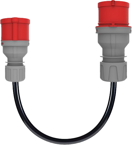 Kırmızı sanayi tipi fiş ve prizli CEE adaptör